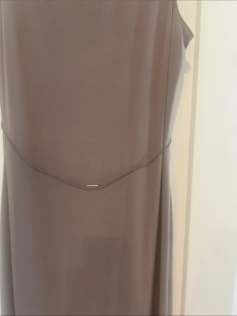 Calvin Klein Sleeveless Mock Neck Maxi Dress - Taupe - Picture 2 of 4